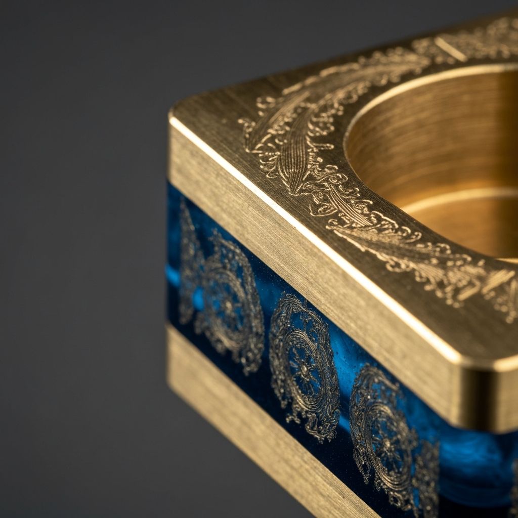 Laser Etched Brass w/ Resin Infill Letters